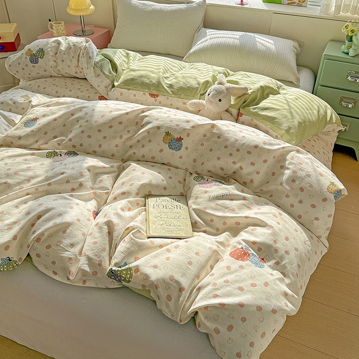 91家纺网 家纺一手货源 找家纺 卡普家居 2025新款全棉13070单品被套 甜糯软糖