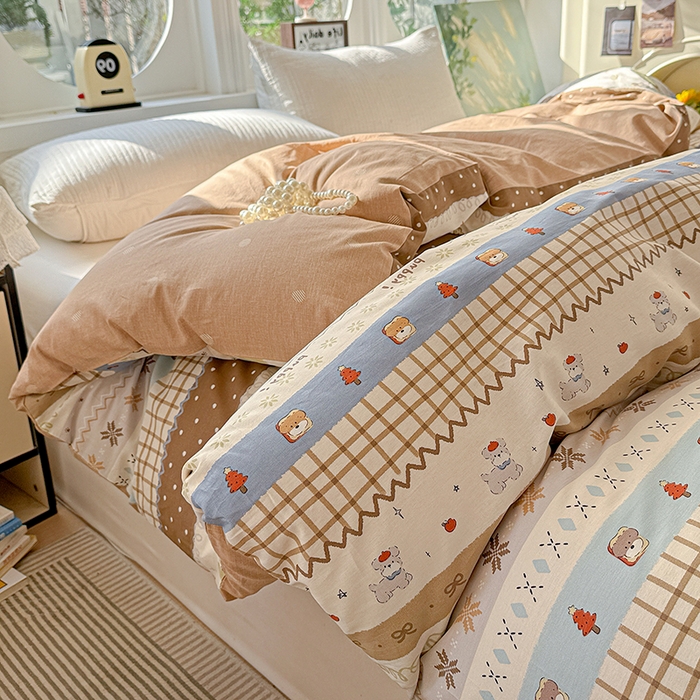 91家纺网 家纺一手货源 找家纺 卡普家居 2025新款全棉13070单品被套 童年小事