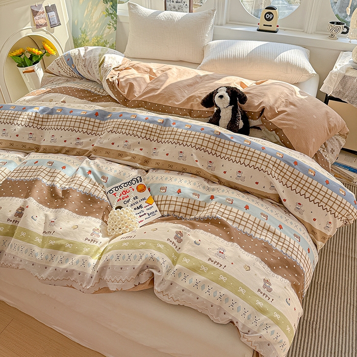 91家纺网 家纺一手货源 找家纺 卡普家居 2025新款全棉13070单品被套 童年小事