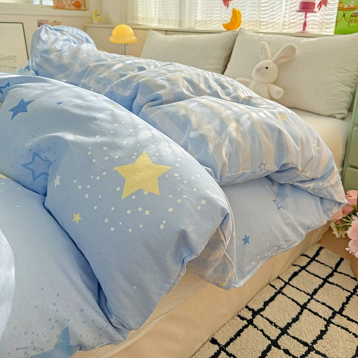 91家纺网 家纺一手货源 找家纺 卡普家居 2025新款全棉13070单品被套 五星集