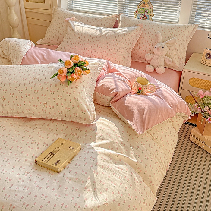 91家纺网 家纺一手货源 找家纺 卡普家居 2025新款全棉13070单品被套 小甜蜜