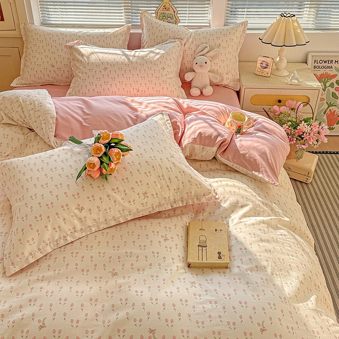 91家纺网 家纺一手货源 找家纺 卡普家居 2025新款全棉13070单品被套 小甜蜜