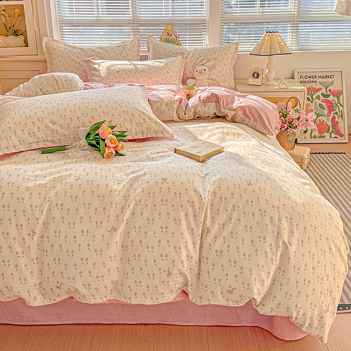 91家纺网 家纺一手货源 找家纺 卡普家居 2025新款全棉13070单品被套 小甜蜜