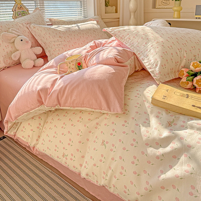 91家纺网 家纺一手货源 找家纺 卡普家居 2025新款全棉13070单品被套 小甜蜜