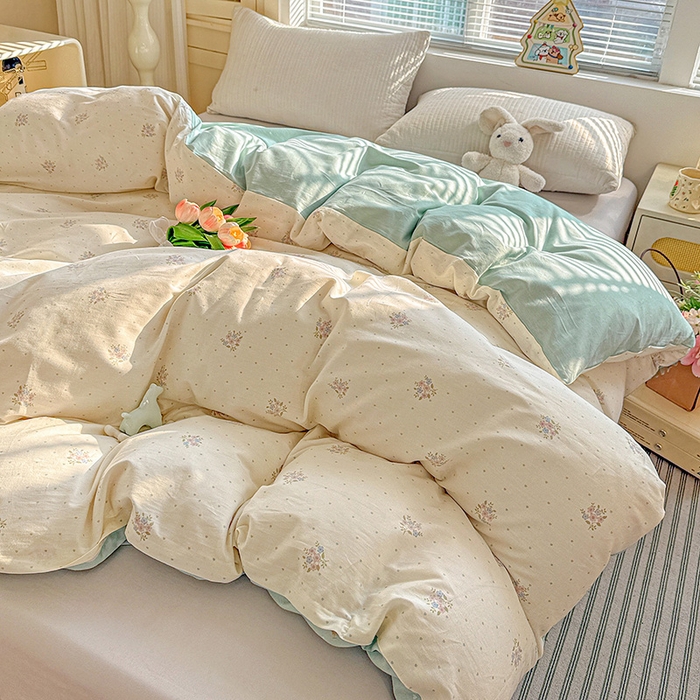 91家纺网 家纺一手货源 找家纺 卡普家居 2026新款全棉13070单品被套 雅香小院