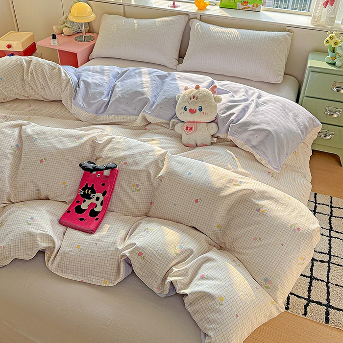 91家纺网 家纺一手货源 找家纺 卡普家居 2025新款全棉13070单品被套 樱桃小可