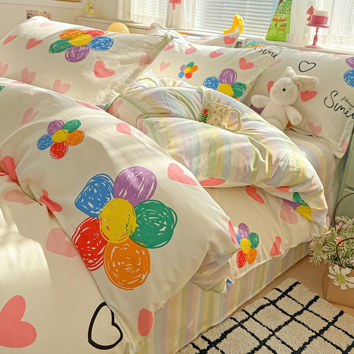 91家纺网 家纺一手货源 找家纺 总1卡普纯棉全棉四件套13070喷气床单款床笠款三件套