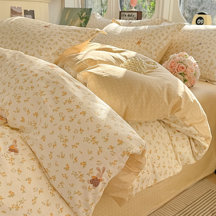 91家纺网 家纺一手货源 找家纺 总1卡普纯棉全棉四件套13070喷气床单款床笠款三件套