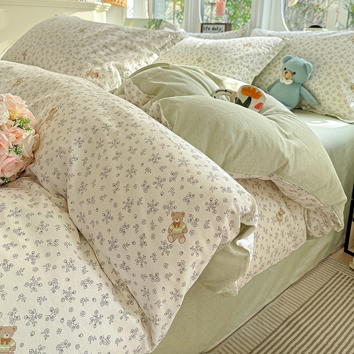 91家纺网 家纺一手货源 找家纺 总1卡普纯棉全棉四件套13070喷气床单款床笠款三件套