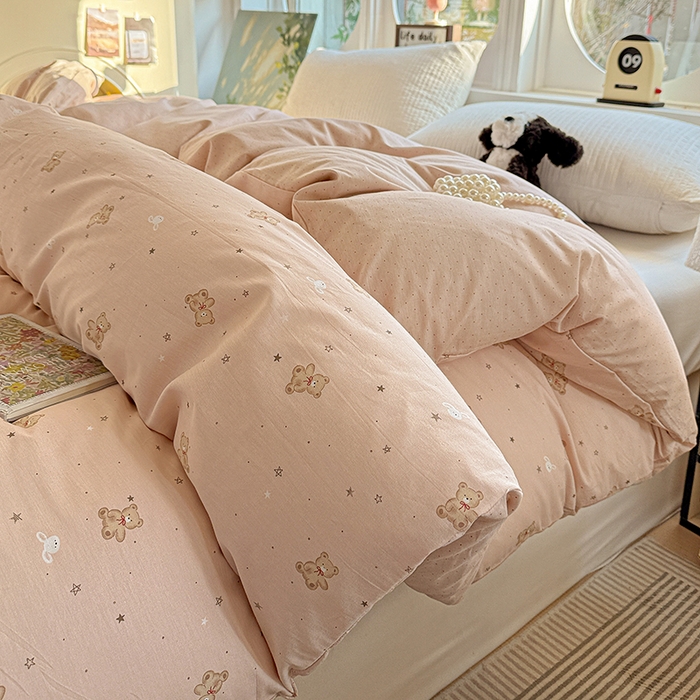 91家纺网 家纺一手货源 找家纺 总1卡普纯棉全棉四件套13070喷气床单款床笠款三件套