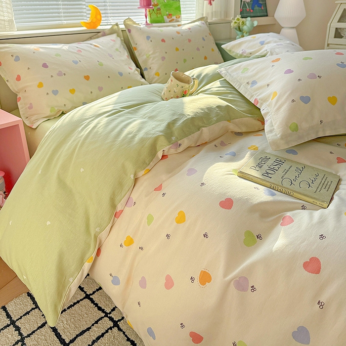 91家纺网 家纺一手货源 找家纺 卡普纯棉全棉四件套13070喷气床单款床笠款三件套 萌萌心语