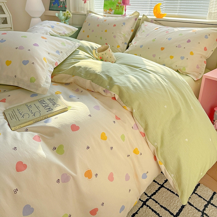 91家纺网 家纺一手货源 找家纺 卡普纯棉全棉四件套13070喷气床单款床笠款三件套 萌萌心语