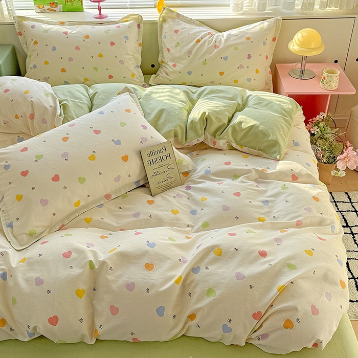 91家纺网 家纺一手货源 找家纺 卡普纯棉全棉四件套13070喷气床单款床笠款三件套 萌萌心语