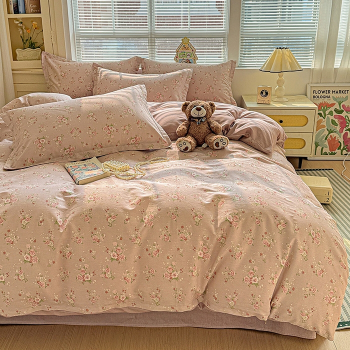 91家纺网 家纺一手货源 找家纺 卡普纯棉全棉四件套13070喷气床单款床笠款三件套 苏糖