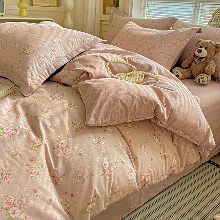 91家纺网 家纺一手货源 找家纺 卡普纯棉全棉四件套13070喷气床单款床笠款三件套 苏糖