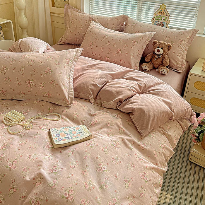 91家纺网 家纺一手货源 找家纺 卡普纯棉全棉四件套13070喷气床单款床笠款三件套 苏糖