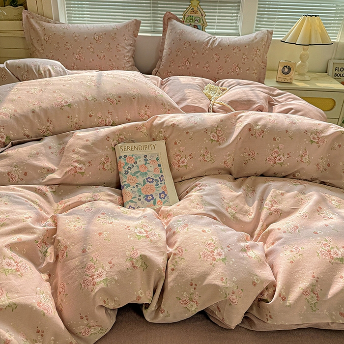 91家纺网 家纺一手货源 找家纺 卡普纯棉全棉四件套13070喷气床单款床笠款三件套 苏糖