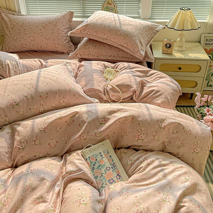 91家纺网 家纺一手货源 找家纺 卡普纯棉全棉四件套13070喷气床单款床笠款三件套 苏糖