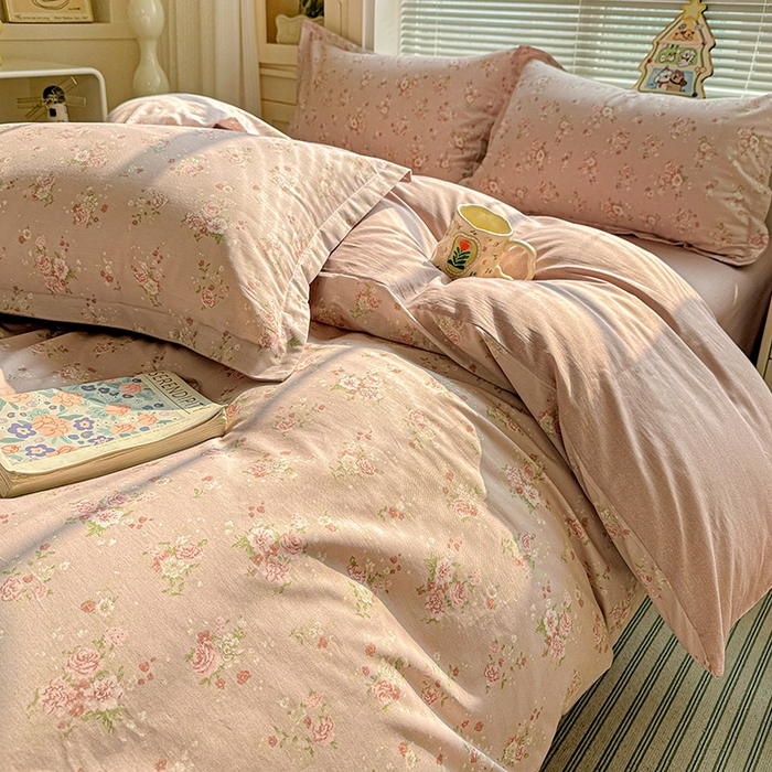 91家纺网 家纺一手货源 找家纺 卡普纯棉全棉四件套13070喷气床单款床笠款三件套 苏糖