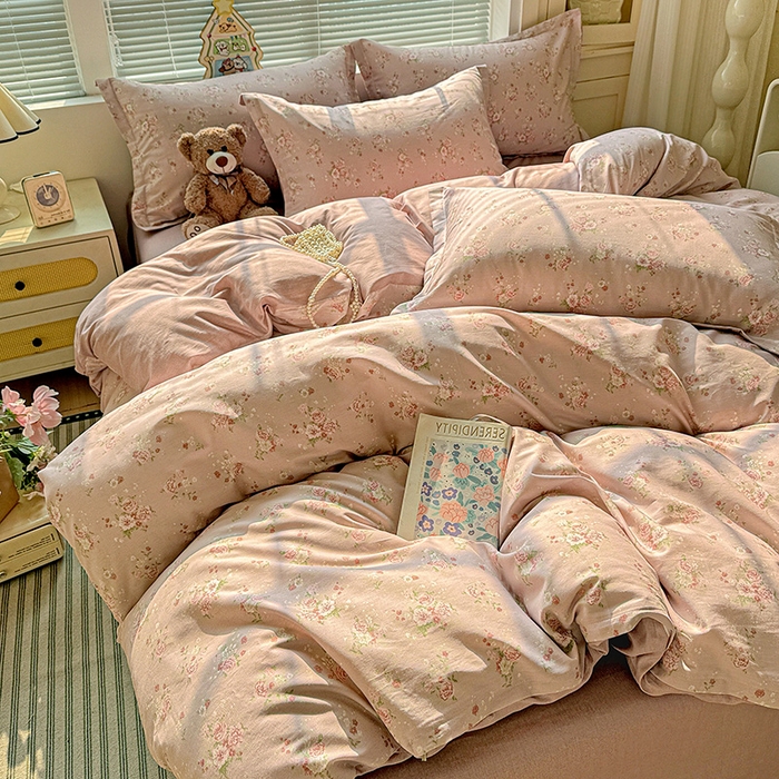 91家纺网 家纺一手货源 找家纺 卡普纯棉全棉四件套13070喷气床单款床笠款三件套 苏糖