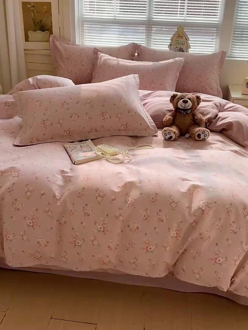 91家纺网 家纺一手货源 找家纺 卡普纯棉全棉四件套13070喷气床单款床笠款三件套 苏糖