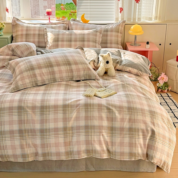 91家纺网 家纺一手货源 找家纺 卡普纯棉全棉四件套13070喷气床单款床笠款三件套 西雅图