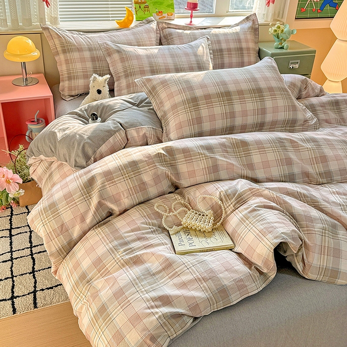 91家纺网 家纺一手货源 找家纺 卡普纯棉全棉四件套13070喷气床单款床笠款三件套 西雅图