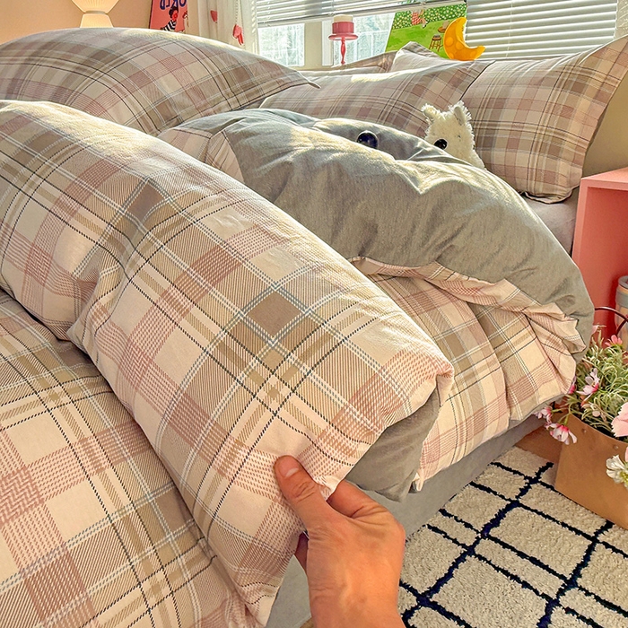 91家纺网 家纺一手货源 找家纺 卡普纯棉全棉四件套13070喷气床单款床笠款三件套 西雅图