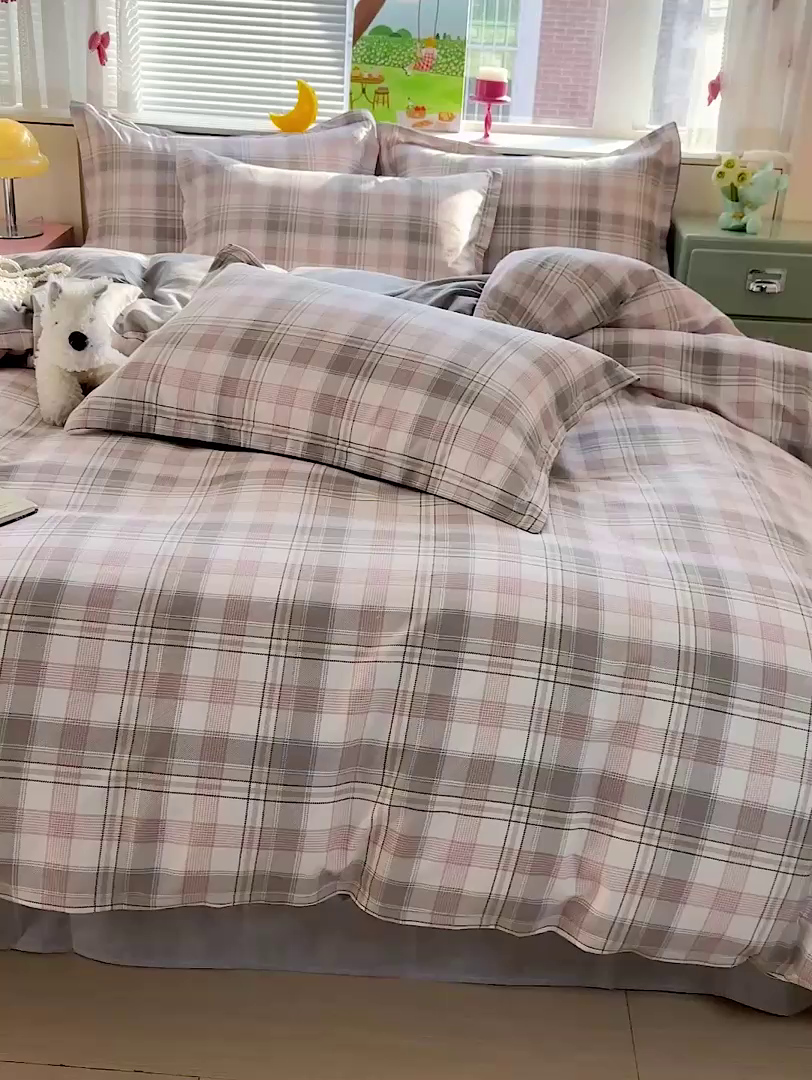 91家纺网 家纺一手货源 找家纺 卡普纯棉全棉四件套13070喷气床单款床笠款三件套 西雅图