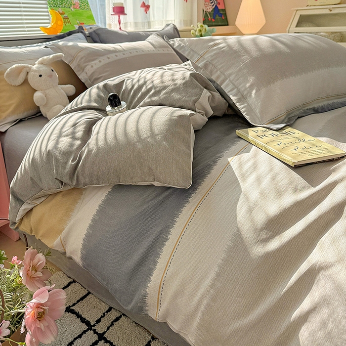 91家纺网 家纺一手货源 找家纺 卡普纯棉全棉四件套13070喷气床单款床笠款三件套 星辰大海