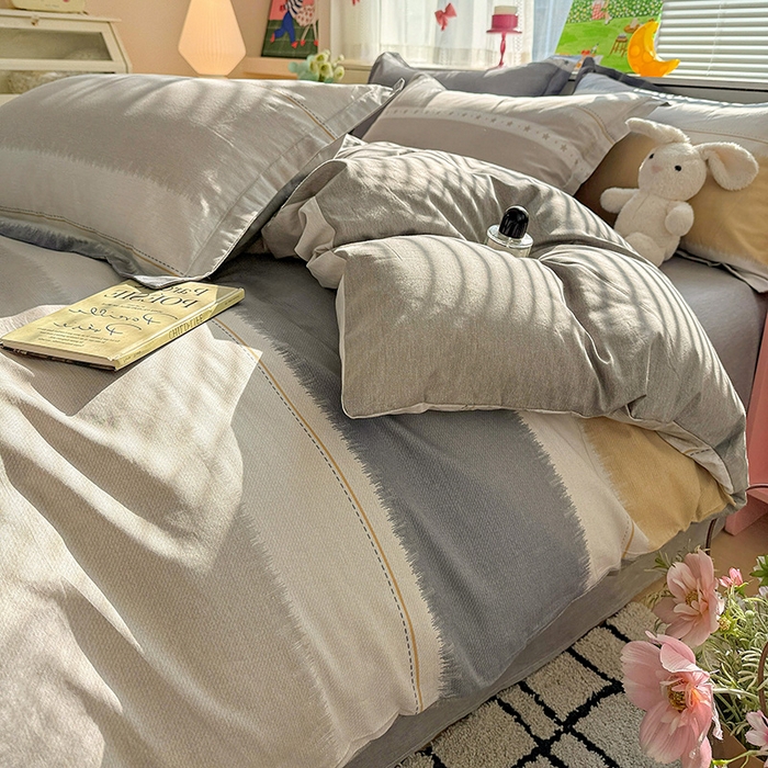 91家纺网 家纺一手货源 找家纺 卡普纯棉全棉四件套13070喷气床单款床笠款三件套 星辰大海