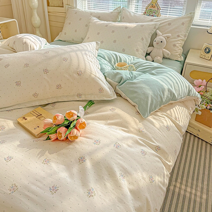 91家纺网 家纺一手货源 找家纺 卡普纯棉全棉四件套13070喷气床单款床笠款三件套 雅香小院