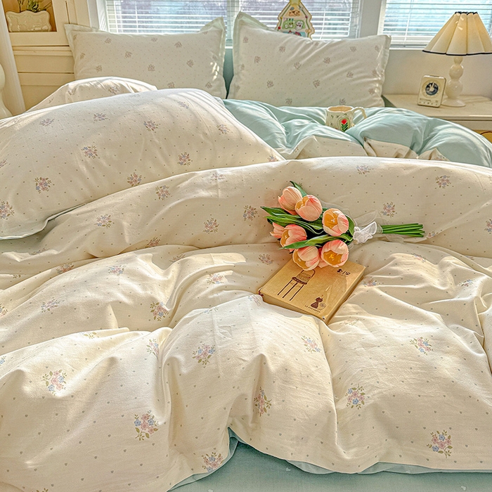 91家纺网 家纺一手货源 找家纺 卡普纯棉全棉四件套13070喷气床单款床笠款三件套 雅香小院