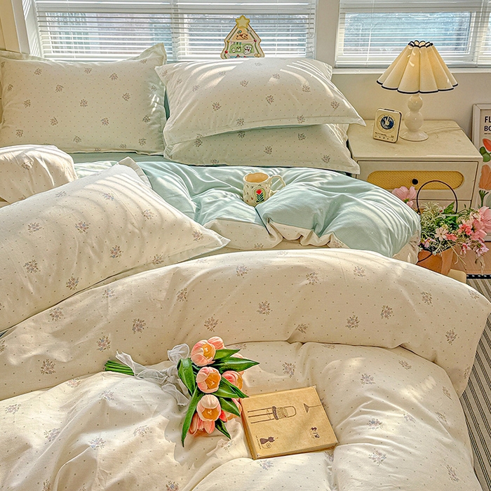 91家纺网 家纺一手货源 找家纺 卡普纯棉全棉四件套13070喷气床单款床笠款三件套 雅香小院