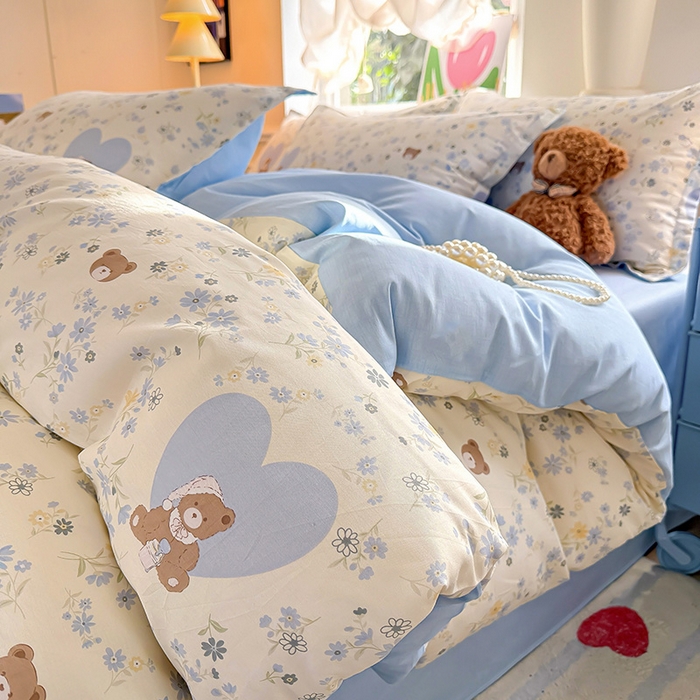 91家纺网 家纺一手货源 找家纺 总1卡普纯棉全棉四件套13070喷气床单款床笠款三件套