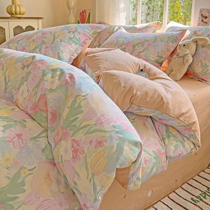 91家纺网 家纺一手货源 找家纺 总1卡普纯棉全棉四件套13070喷气床单款床笠款三件套