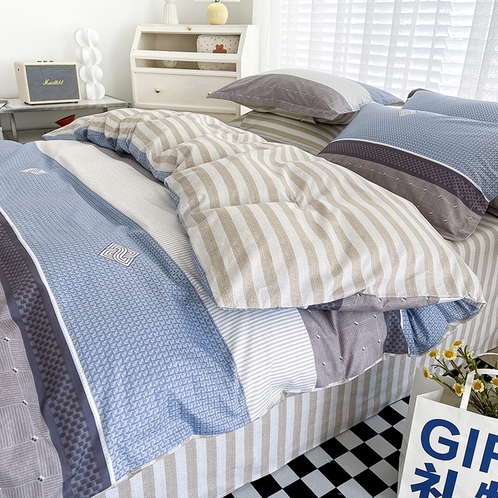 91家纺网 家纺一手货源 找家纺 总1卡普纯棉全棉四件套13070喷气床单款床笠款三件套