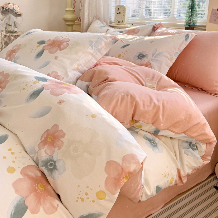 91家纺网 家纺一手货源 找家纺 总1卡普纯棉全棉四件套13070喷气床单款床笠款三件套