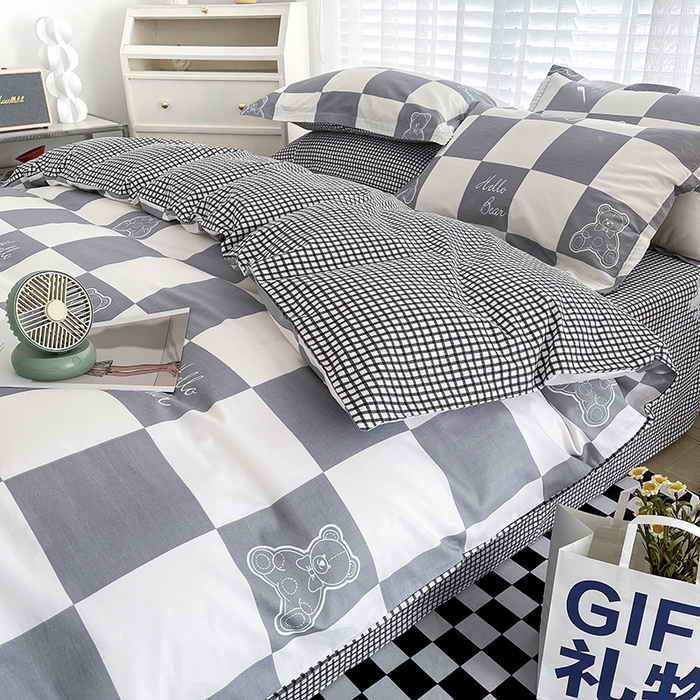 91家纺网 家纺一手货源 找家纺 总1卡普纯棉全棉四件套13070喷气床单款床笠款三件套