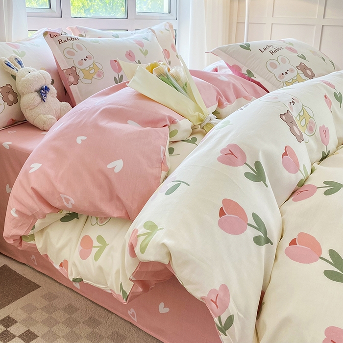 91家纺网 家纺一手货源 找家纺 总1卡普纯棉全棉四件套13070喷气床单款床笠款三件套