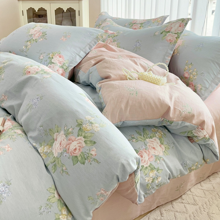 91家纺网 家纺一手货源 找家纺 总1卡普纯棉全棉四件套13070喷气床单款床笠款三件套