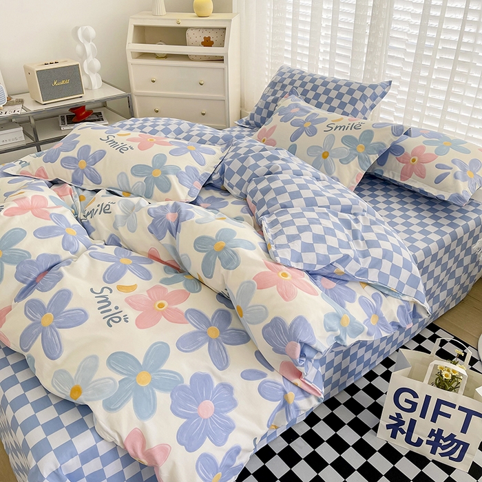 91家纺网 家纺一手货源 找家纺 总1卡普纯棉全棉四件套13070喷气床单款床笠款三件套