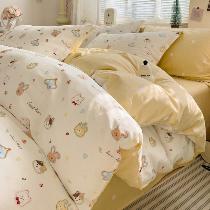 91家纺网 家纺一手货源 找家纺 总1卡普纯棉全棉四件套13070喷气床单款床笠款三件套