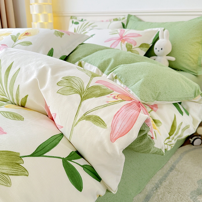 91家纺网 家纺一手货源 找家纺 总1卡普纯棉全棉四件套13070喷气床单款床笠款三件套