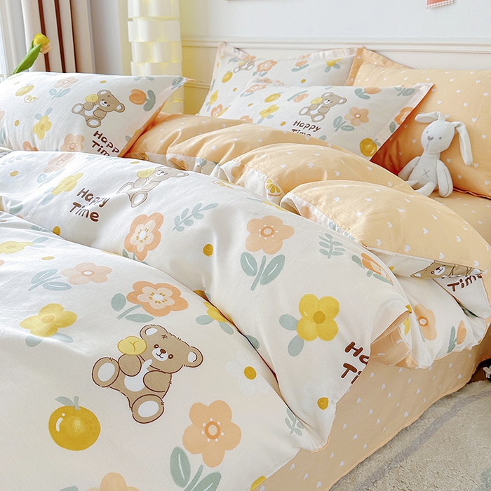 91家纺网 家纺一手货源 找家纺 总1卡普纯棉全棉四件套13070喷气床单款床笠款三件套