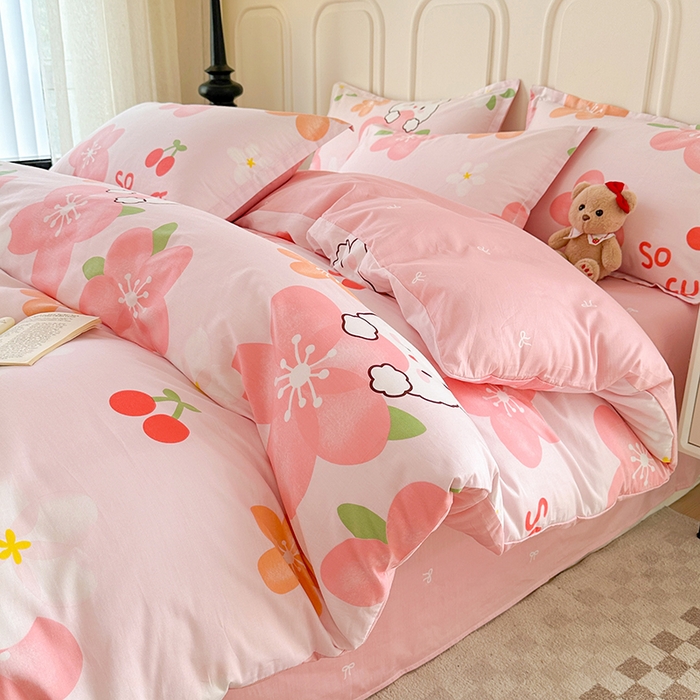 91家纺网 家纺一手货源 找家纺 总1卡普纯棉全棉四件套13070喷气床单款床笠款三件套