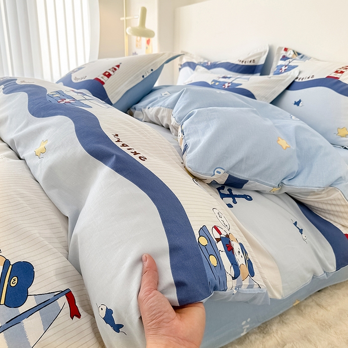 91家纺网 家纺一手货源 找家纺 总1卡普纯棉全棉四件套13070喷气床单款床笠款三件套