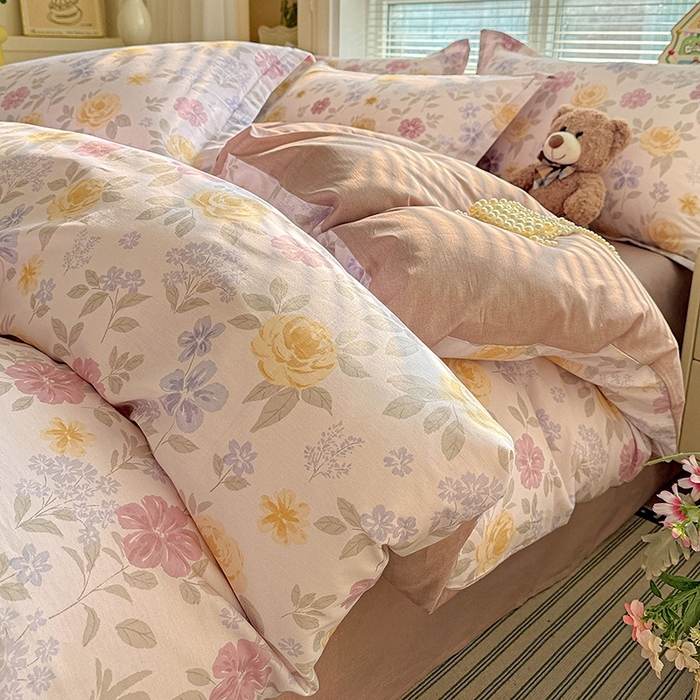 91家纺网 家纺一手货源 找家纺 总1 卡普二店 纯棉全棉四件套13070喷气床单款床笠款三件套