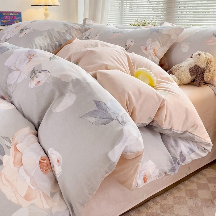 91家纺网 家纺一手货源 找家纺 总1 卡普二店 纯棉全棉四件套13070喷气床单款床笠款三件套