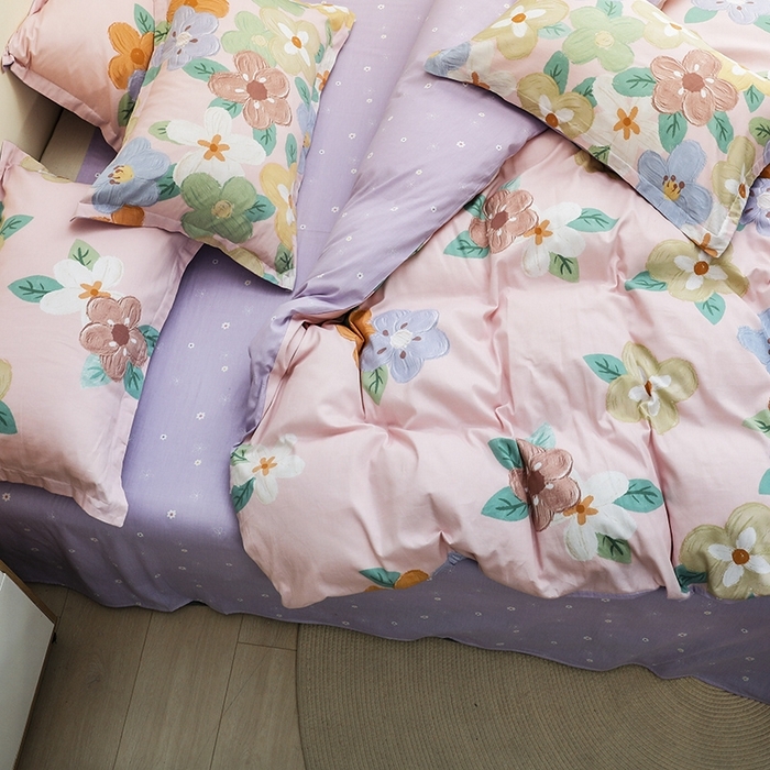 91家纺网 家纺一手货源 找家纺 总1 卡普二店 纯棉全棉四件套13070喷气床单款床笠款三件套